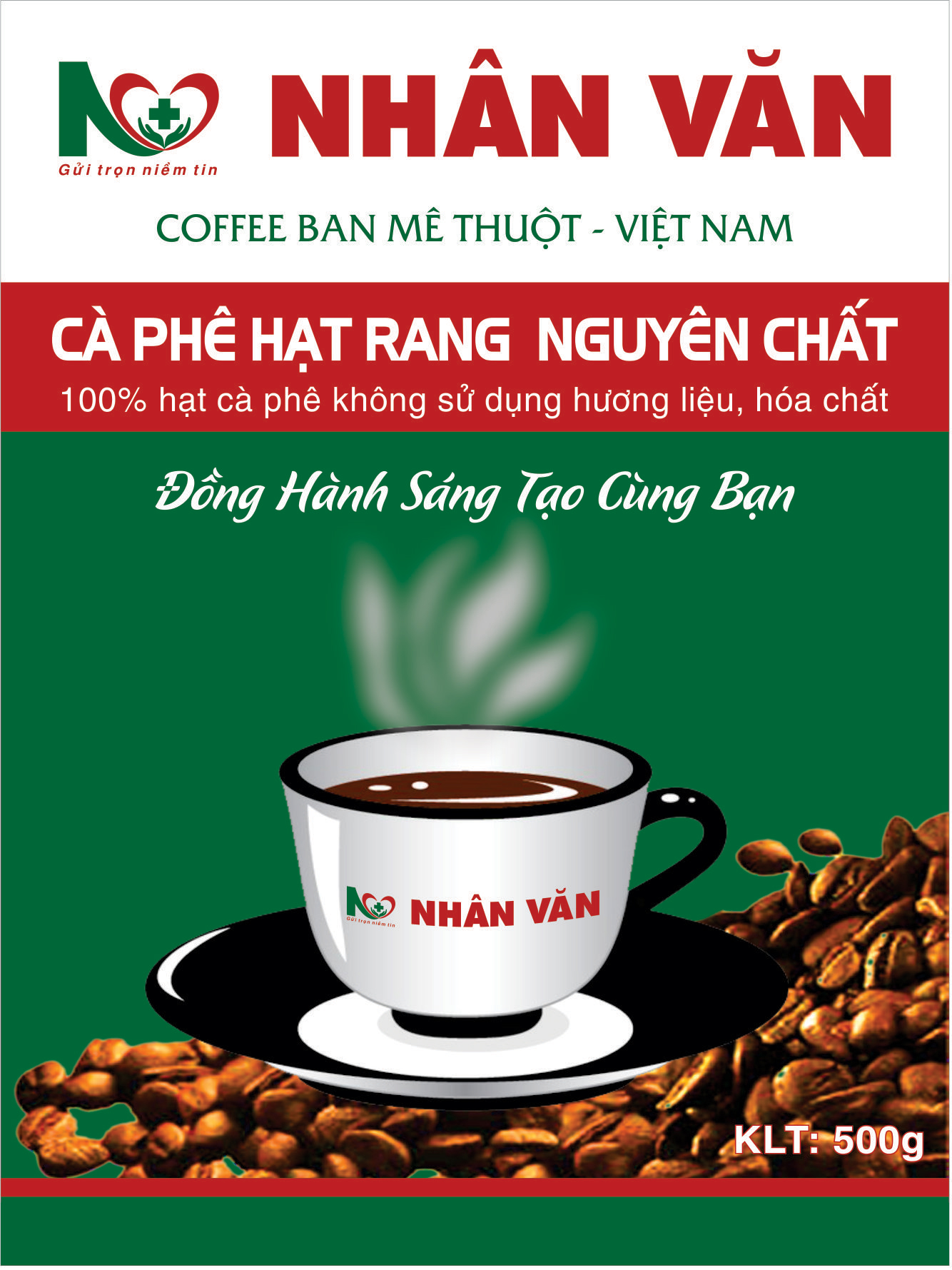 Cafe hat rang %100 nguyên chất